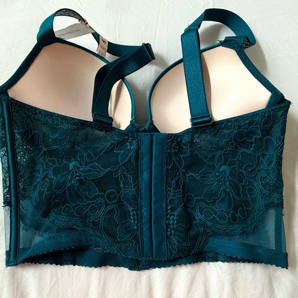 Victoria's Secret Ocean Blue Longline Push-Up Bra with Underwire Support - Picture 3 of 6